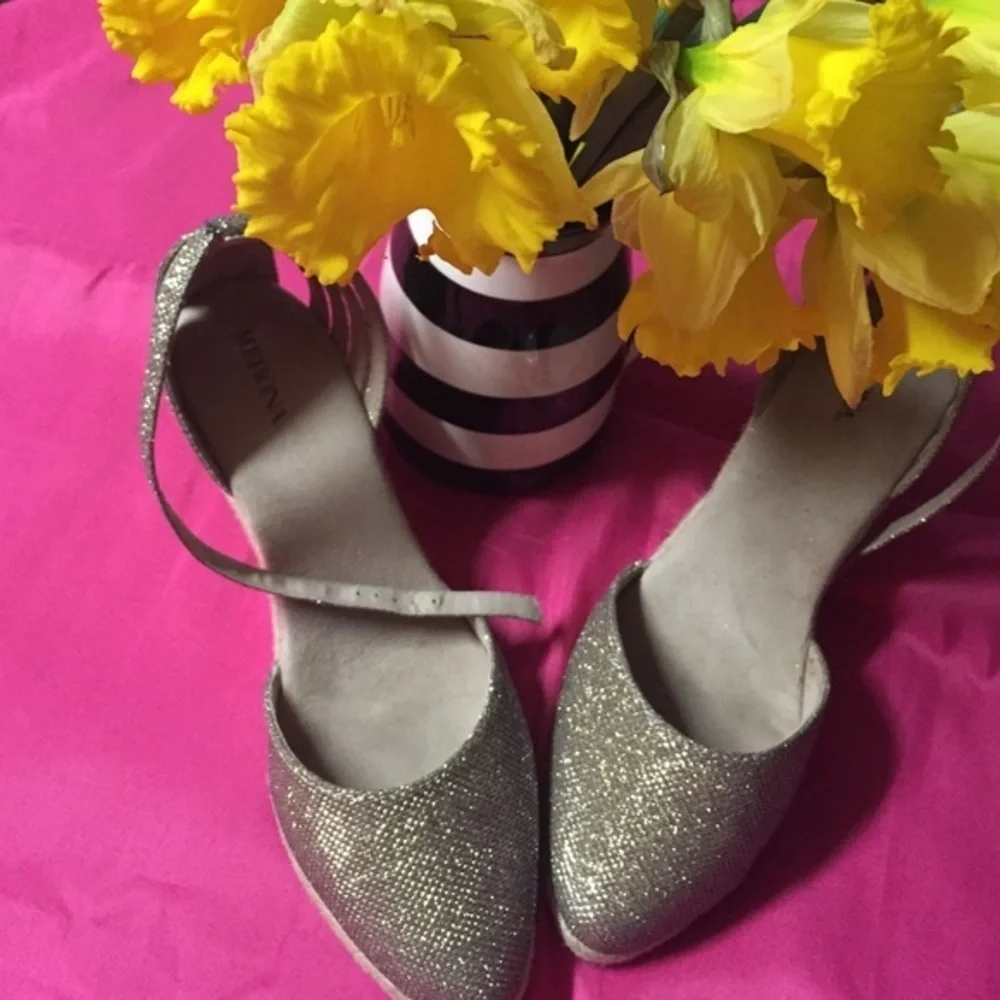 Glittery wedged Espadrilles🎄